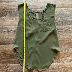 Necessary Clothing Green Cross Back Tank - Front Chest Pocket